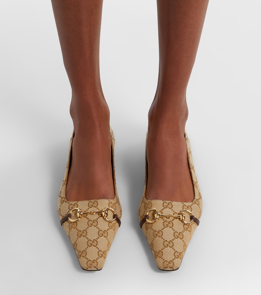 Vittoria Horsebit GG Canvas Ballet Flats