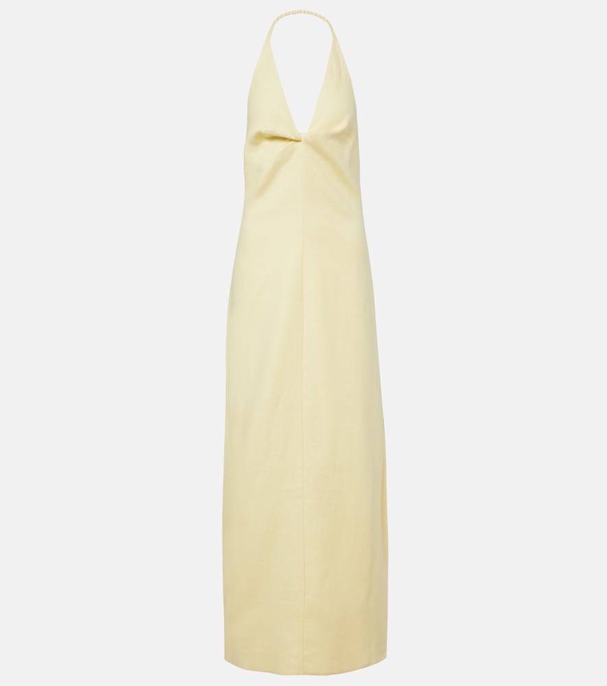 SIR Halterneck linen maxi dress