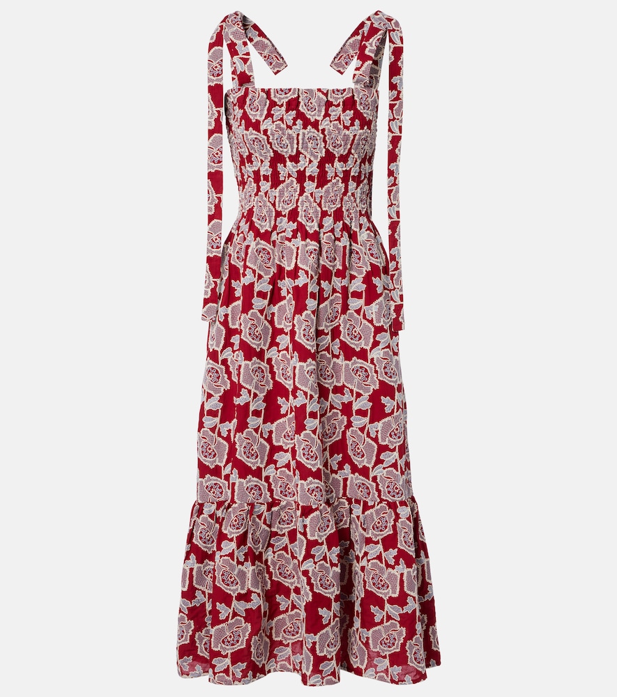 Erdem Floral cotton-blend lace midi dress