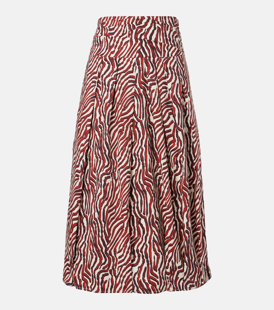 Proenza Schouler White Label Nessa printed cotton-blend midi skirt