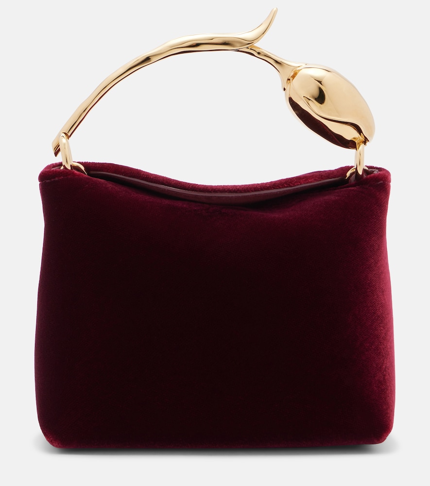 Erdem Bloom Micro velvet top-handle bag
