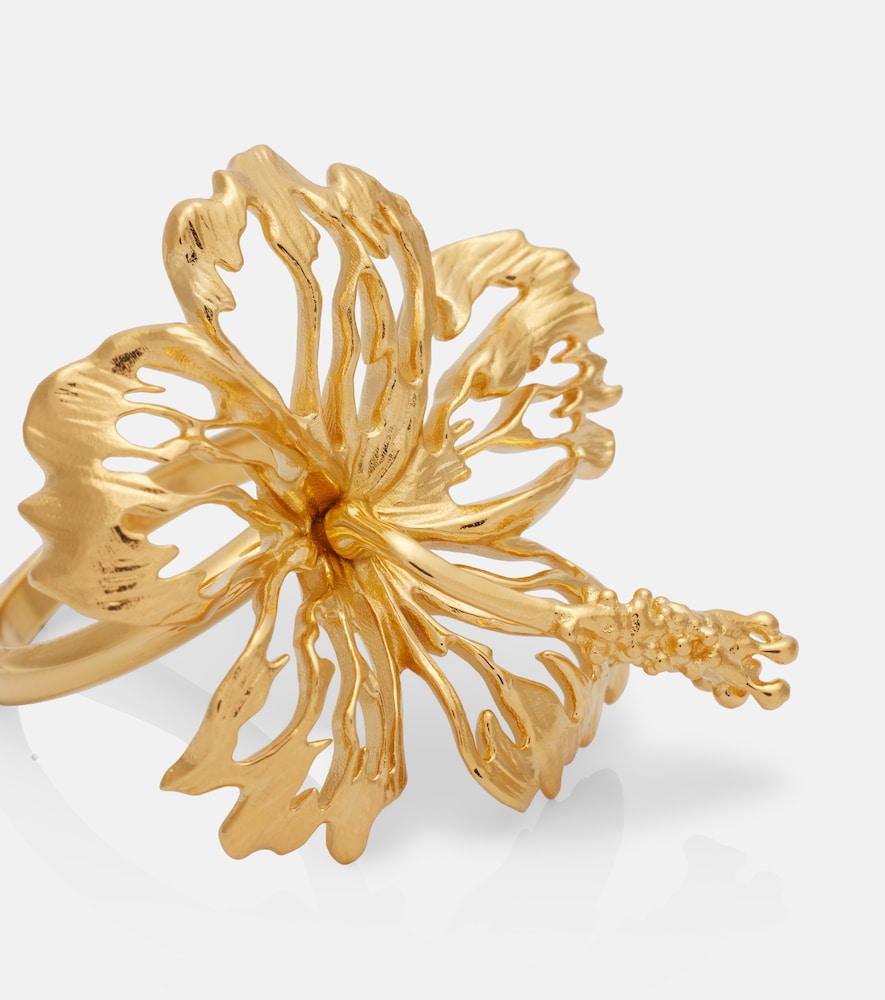  Oscar De La Renta Oscar De La Renta Hibiscus Flower Ring 