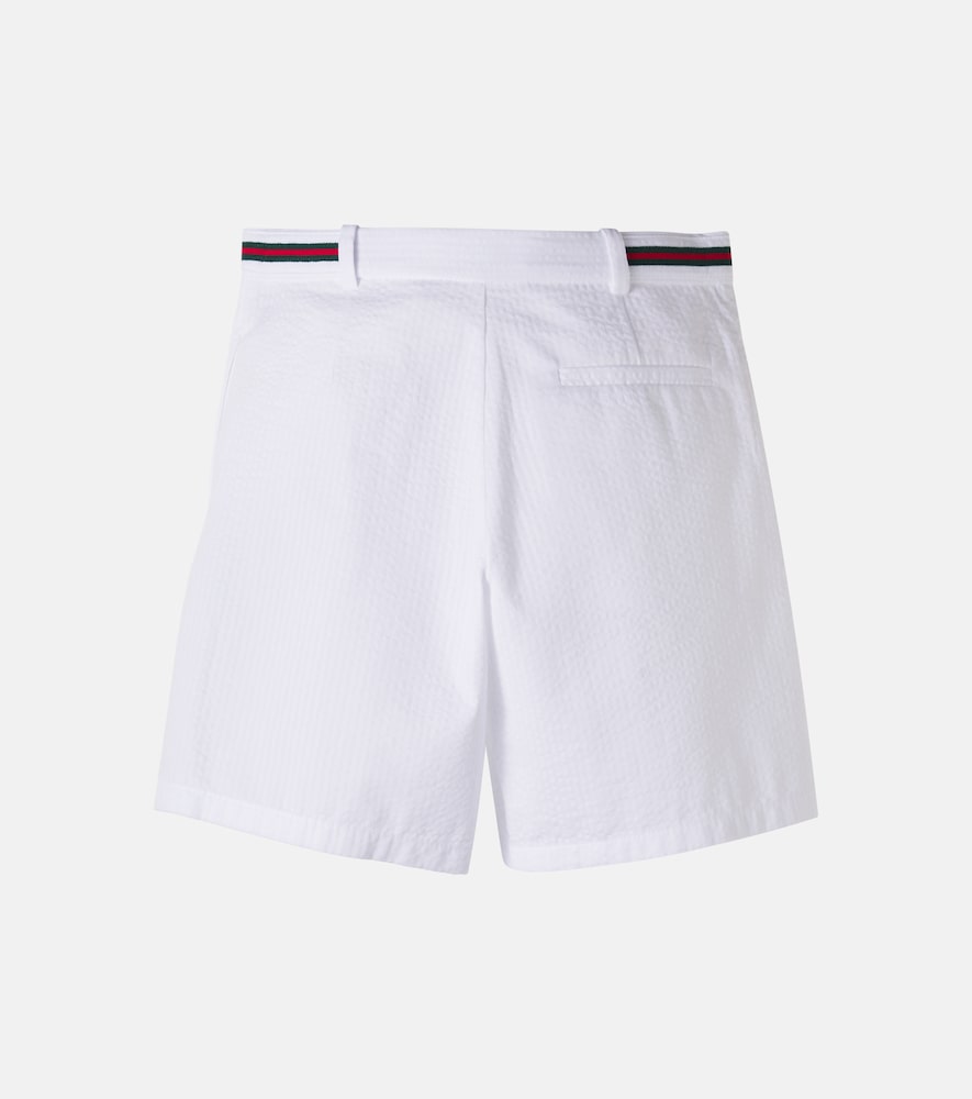  Gucci Kids Gucci Kids Web Stripe Cotton Bermuda Shorts 