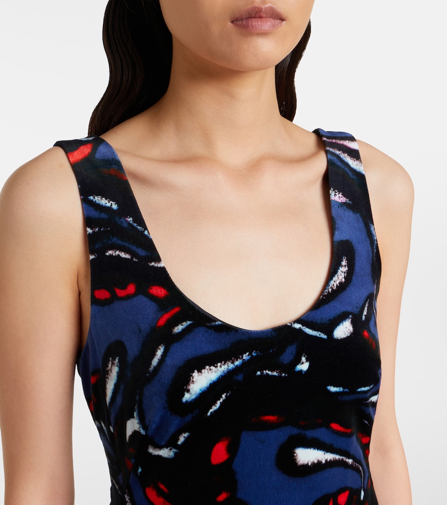 Dries Van Noten Printed cotton-blend velvet maxi dress | Thumbnail 5
