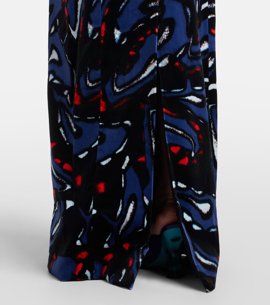 Dries Van Noten Printed cotton-blend velvet maxi dress | Thumbnail 2