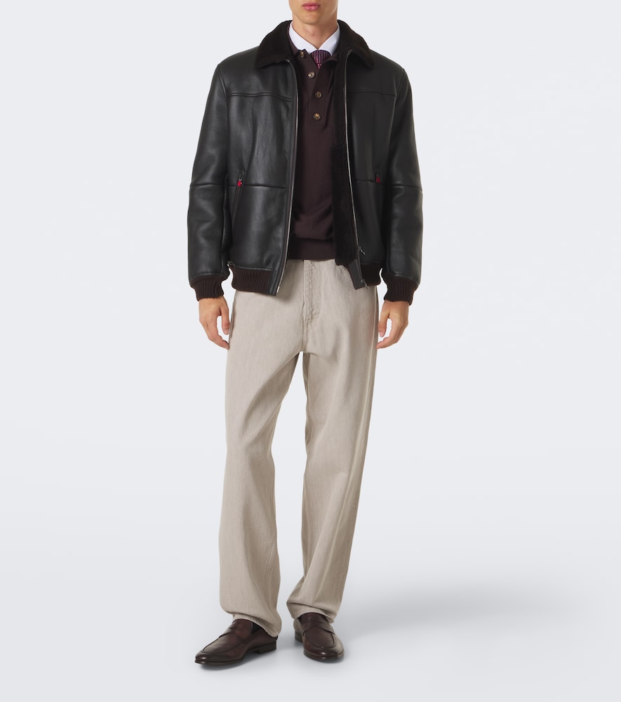 Cotton And Cashmere Polo Sweater