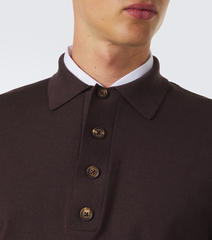 Cotton And Cashmere Polo Sweater