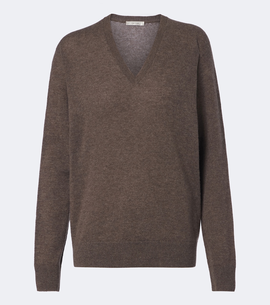 The Row Phora Cashmere Sweater In Brown