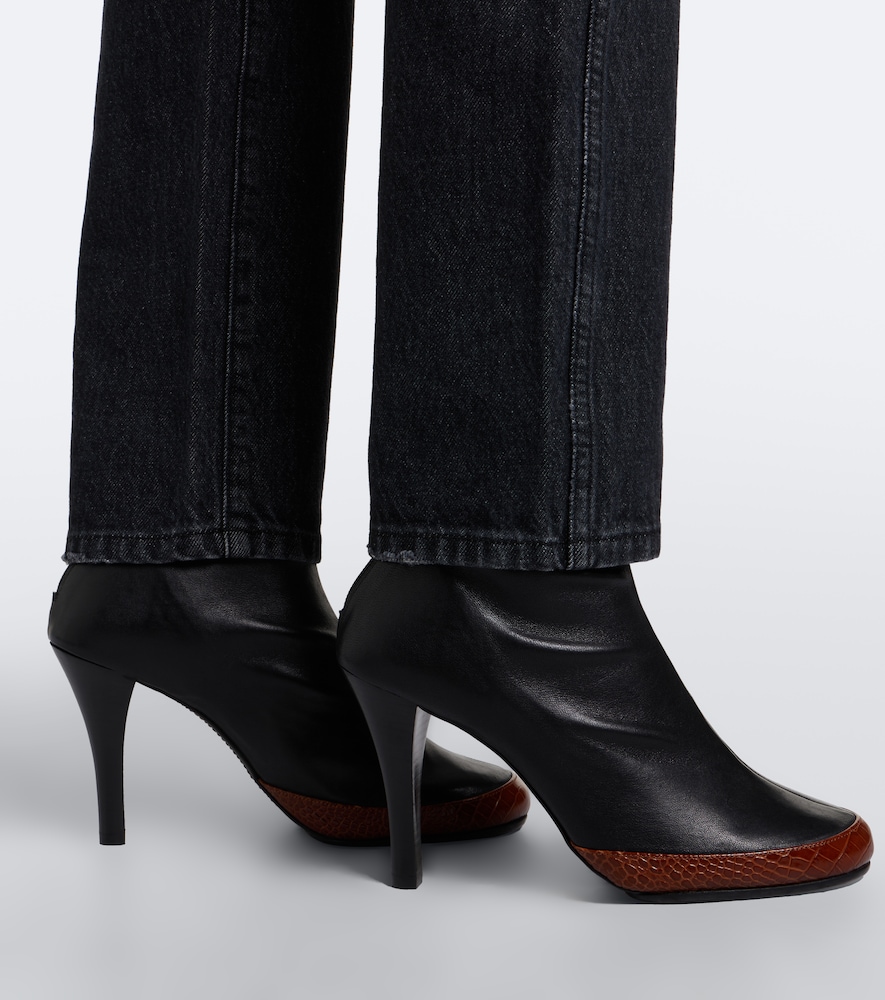 Luna Croc-Effect Ankle Boots