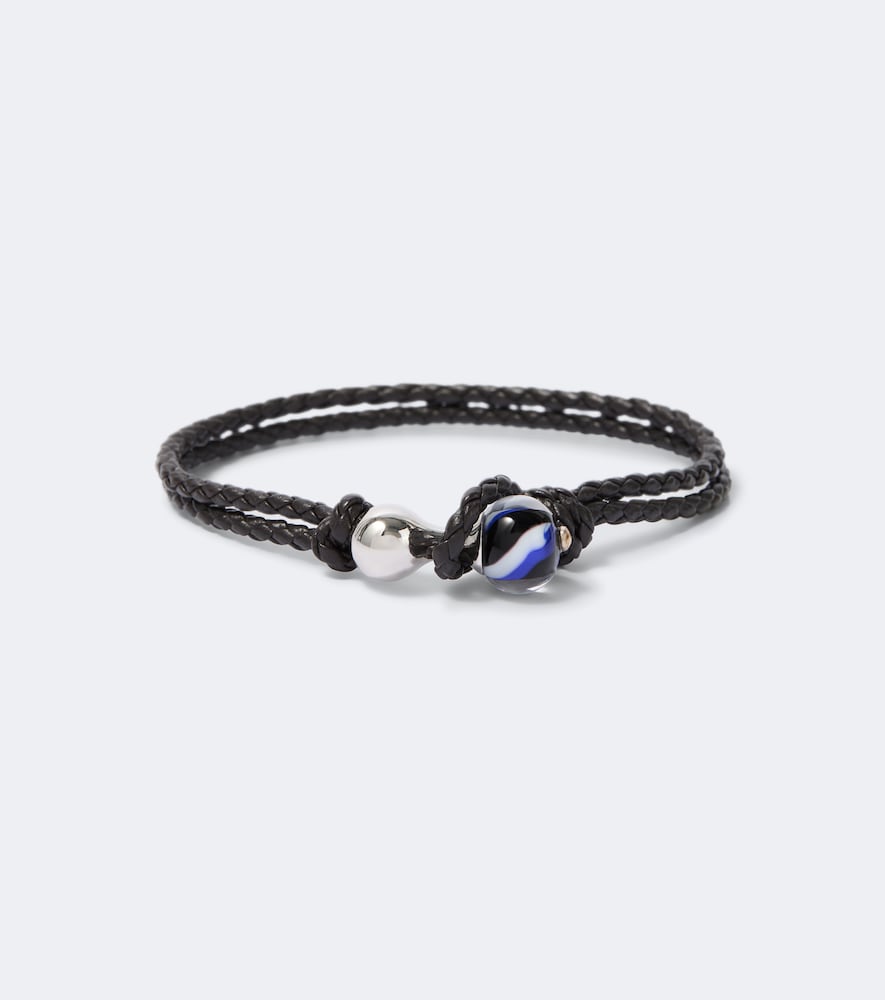 BOTTEGA VENETA Bottega Veneta Knot sterling silver and leather bracelet　ボッテガ ヴェネタ ノット スターリングシルバーとレザー ブレスレット