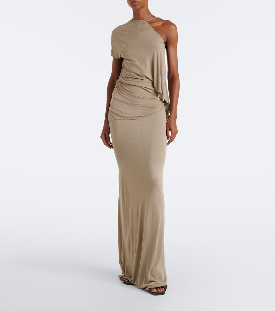 Lilies Tungsten Draped Open-Back Jersey Top