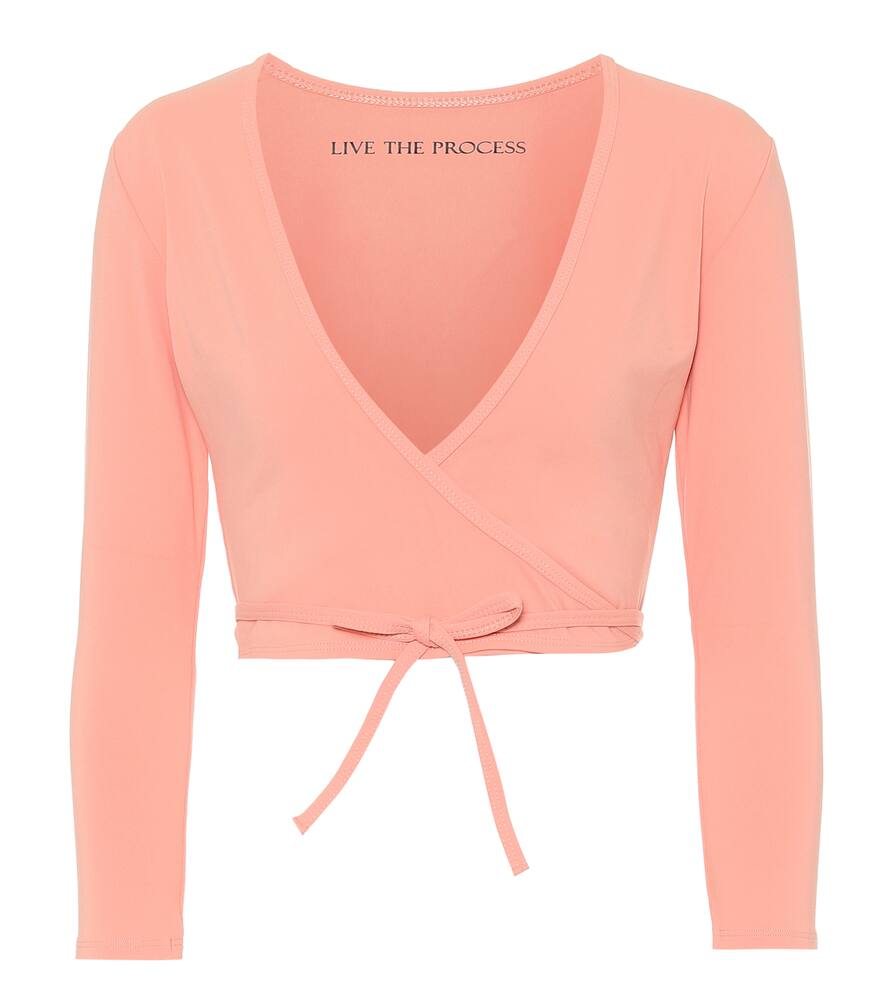 Live The Process Zen Wrap Cardigan In Pink ModeSens