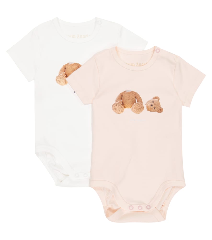 Palm Angels Kids Baby set of 2 printed cotton bodysuits