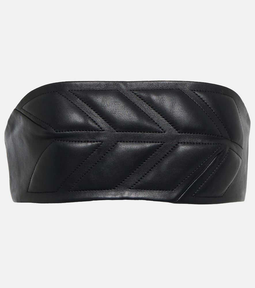 David Koma Quilted leather top