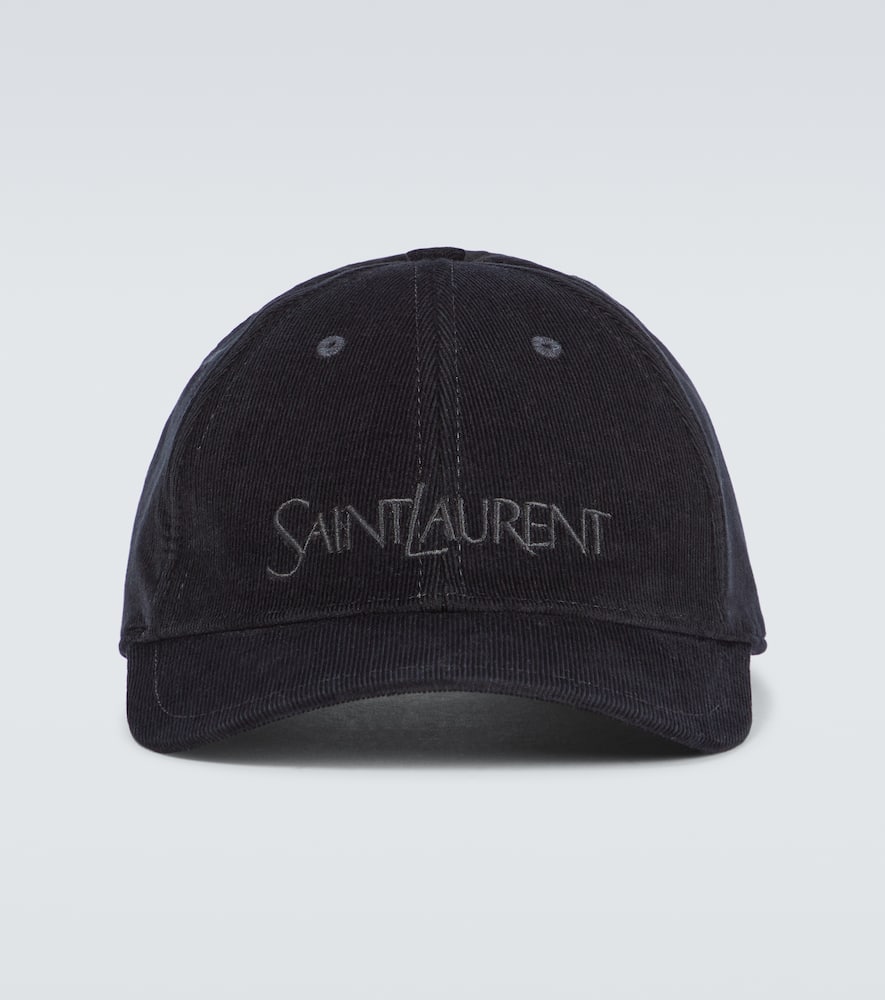 Logo corduroy baseball cap