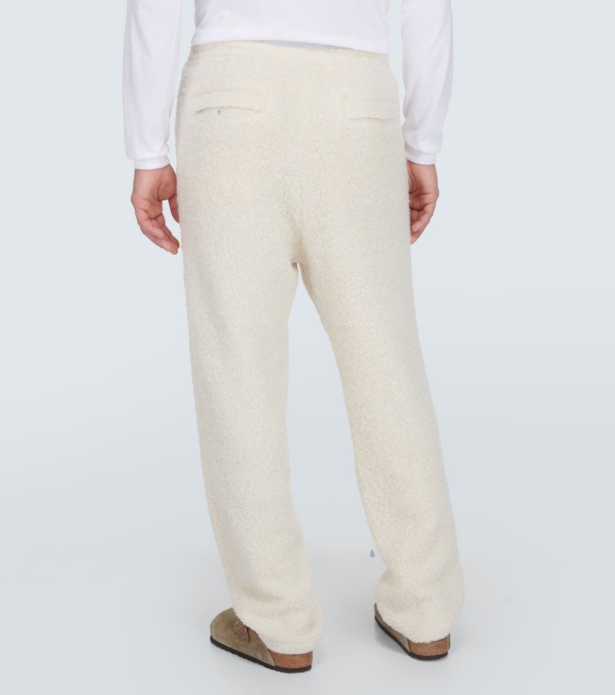 Auralee Straight Leg Wool And Alpaca Blend Pants In White