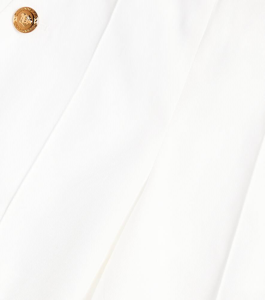 Versace Medusa Cotton Shorts In Weiss