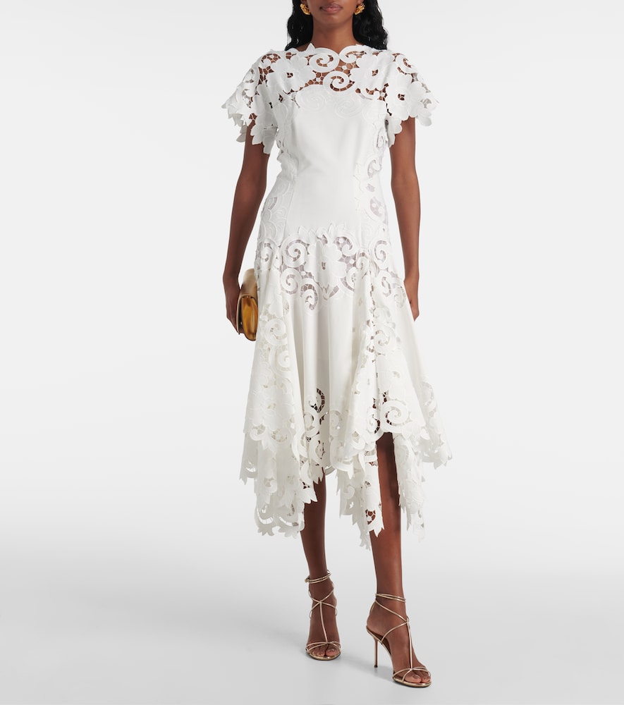 Oscar de la Renta Guipure lace midi dress