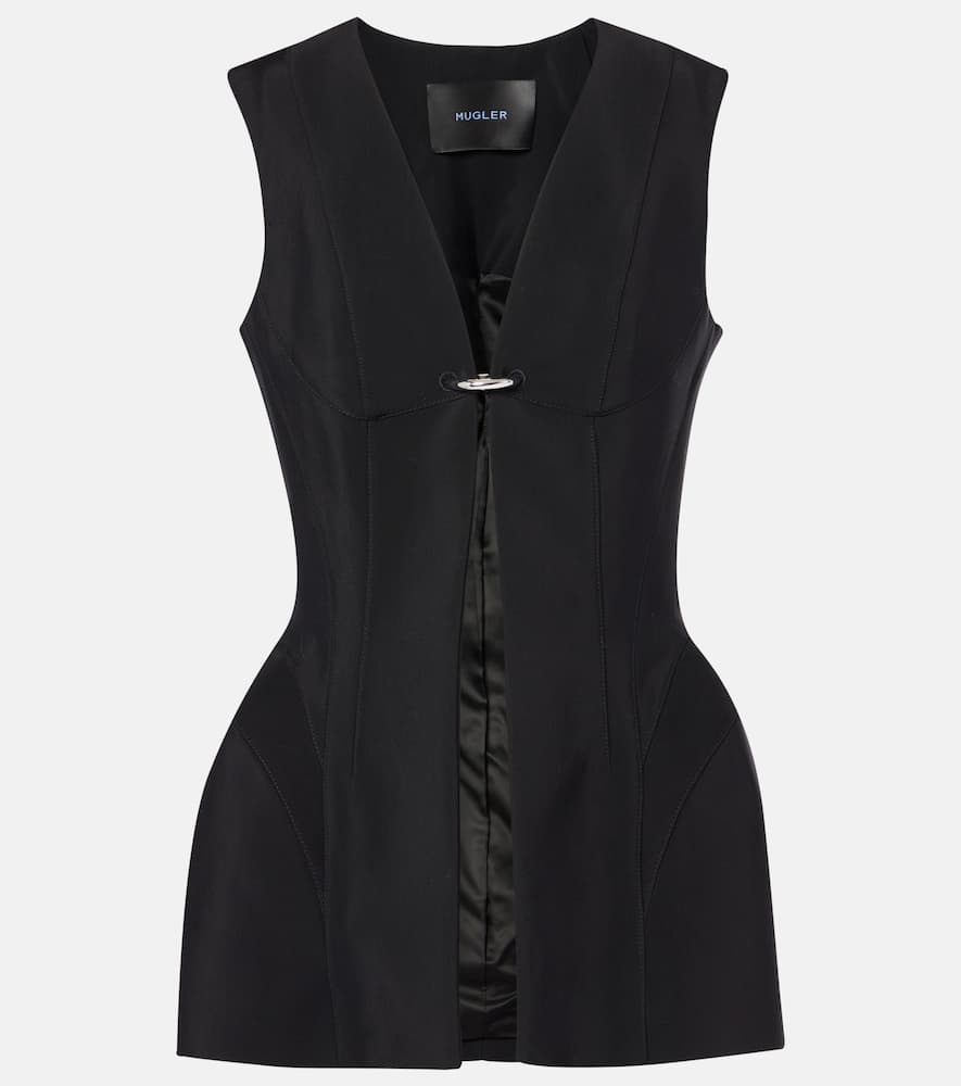 Mugler Crêpe corset vest