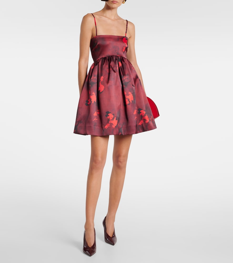  Ganni Ganni Floral Satin Minidress 