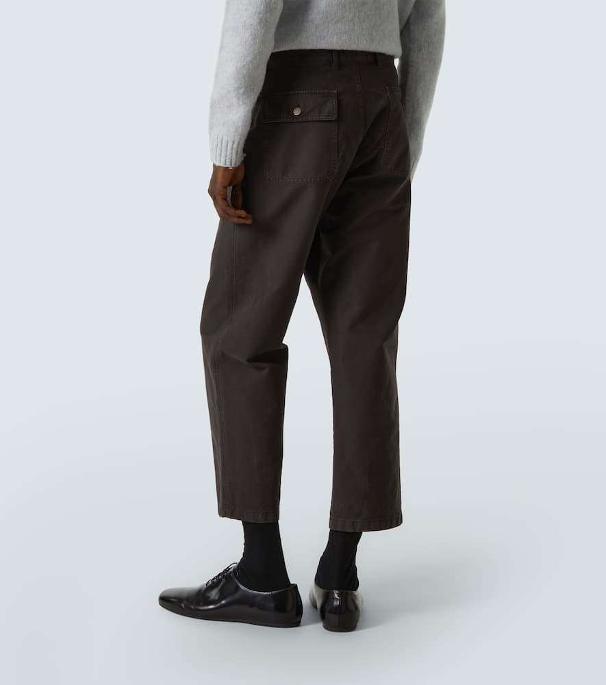 Prada Faded Cotton Chinos In Black