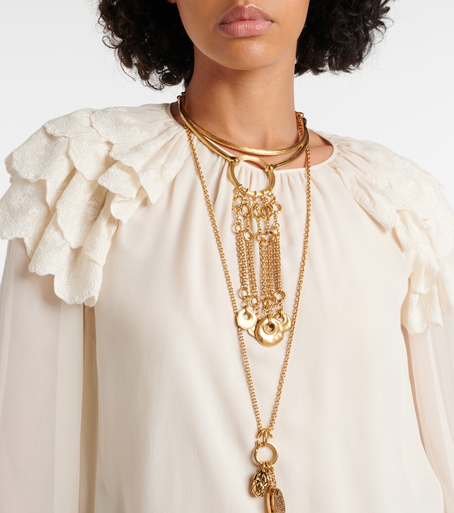  Chloe Chloe Ruffled Silk Blouse 