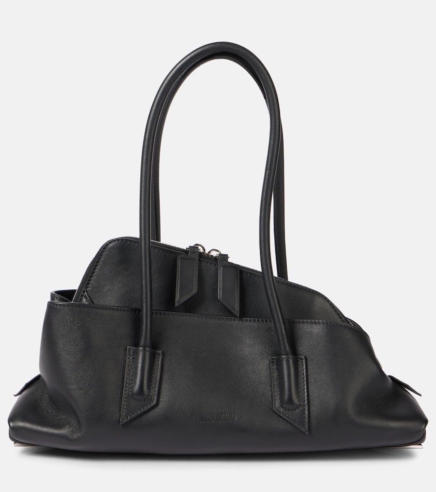 Attico Small La Passeggiata Leather Bag In Black
