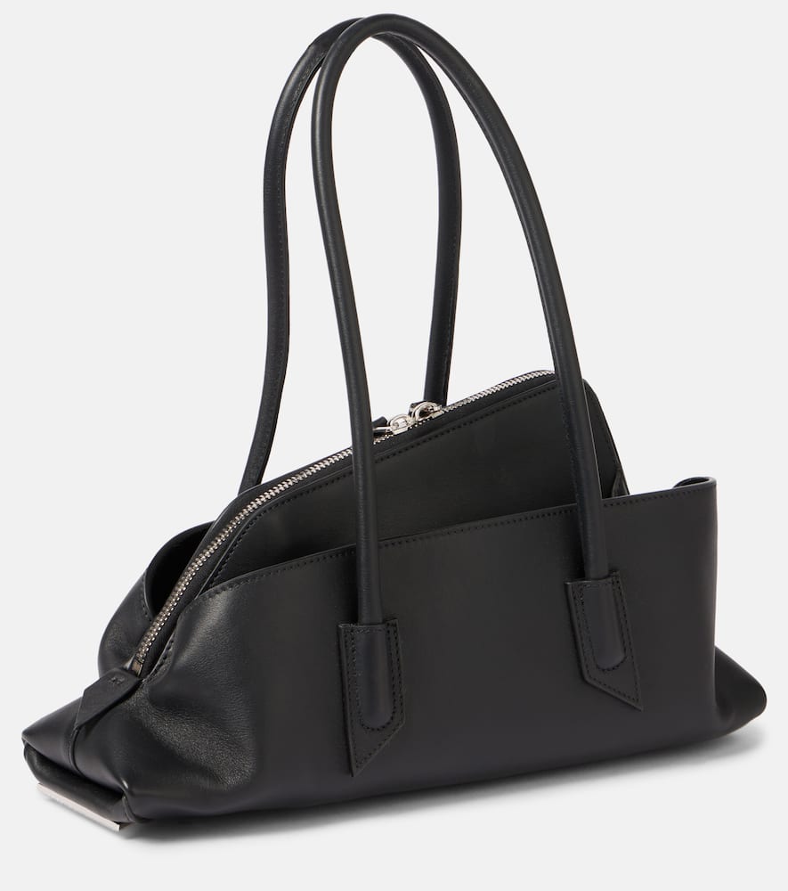 Attico Small La Passeggiata Leather Bag In Black