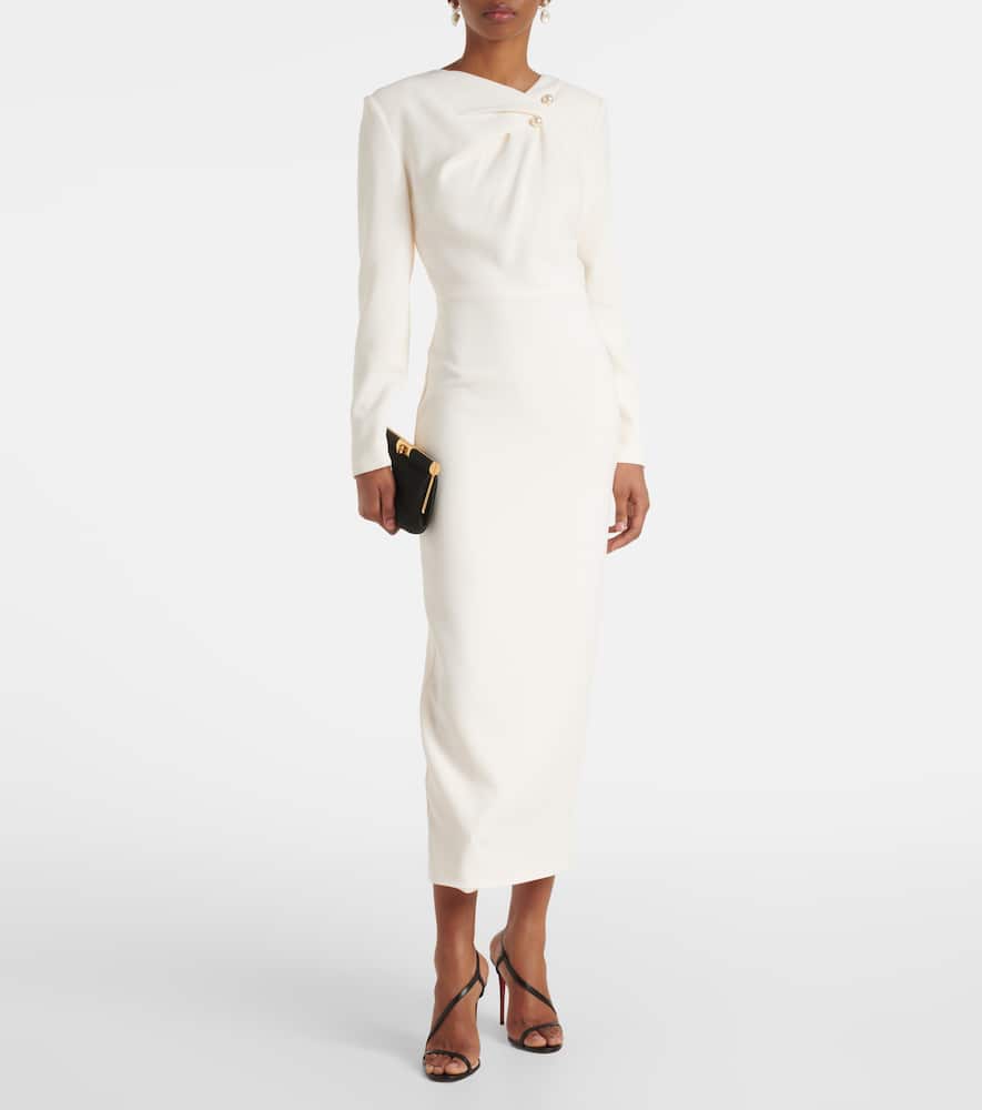 Roland Mouret Verziertes Midikleid Aus Cady In Weiss