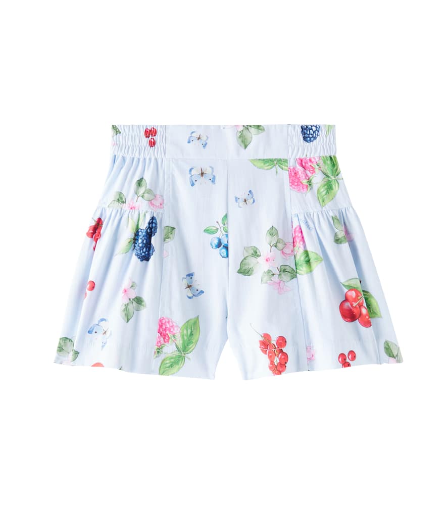 Monnalisa Printed Cotton Shorts In Multicolor