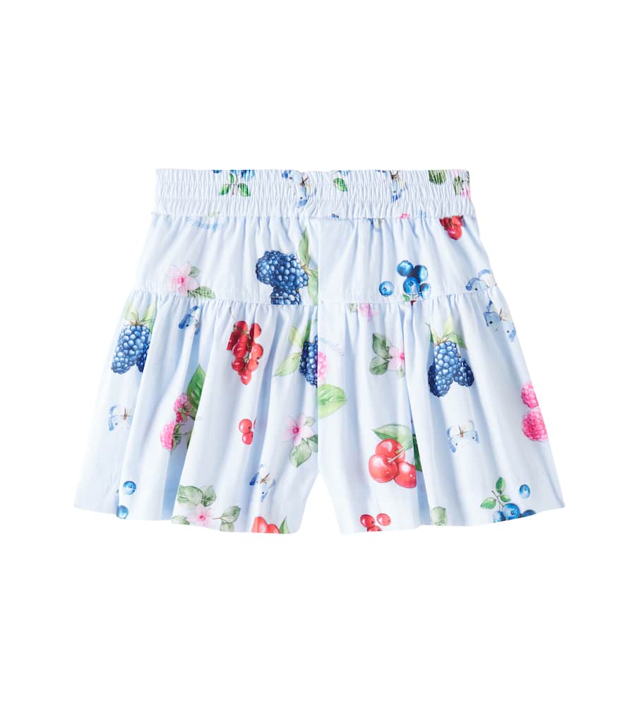 Monnalisa Printed Cotton Shorts In Multicolor