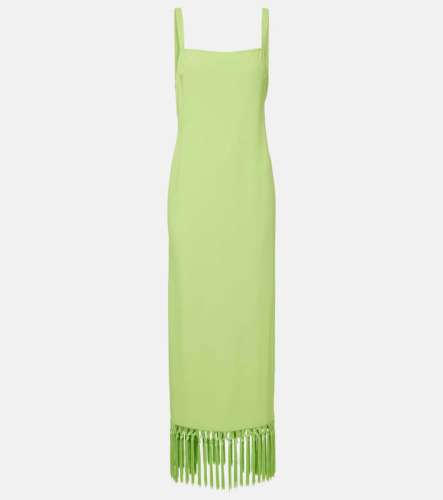 Palermo fringed crêpe maxi dress