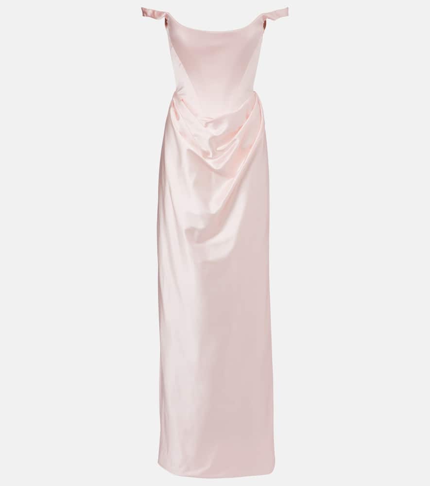 Satin bustier gown