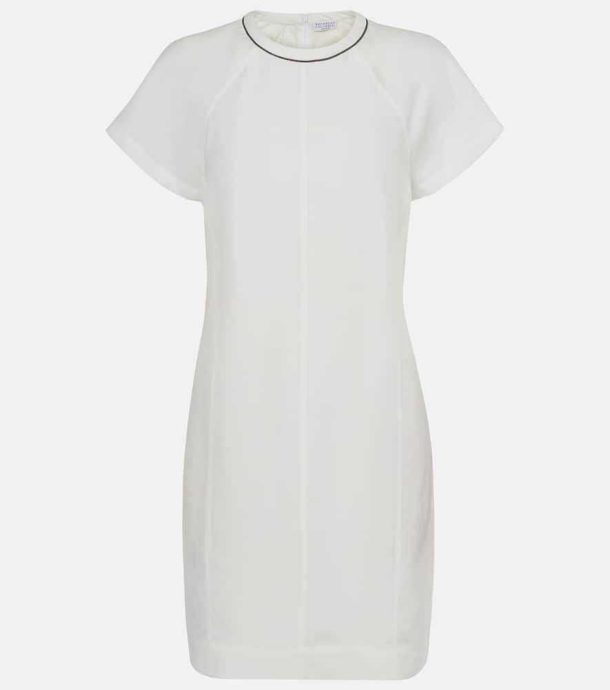Brunello Cucinelli Monili Twill-minikleid Mit Kettendetail