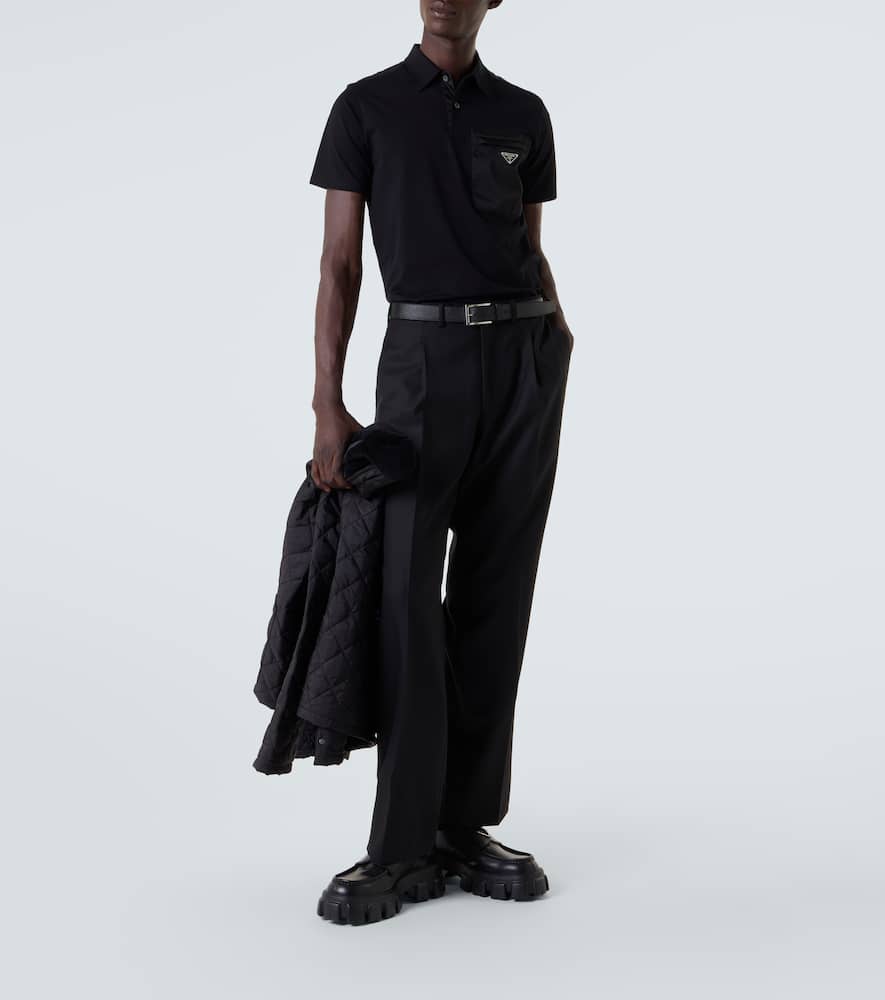 Prada Black Brushed Leather Loafer In Black