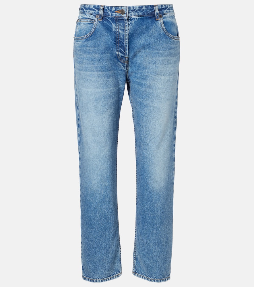 The Row Riaco Mid-rise Straight Jeans In Blue