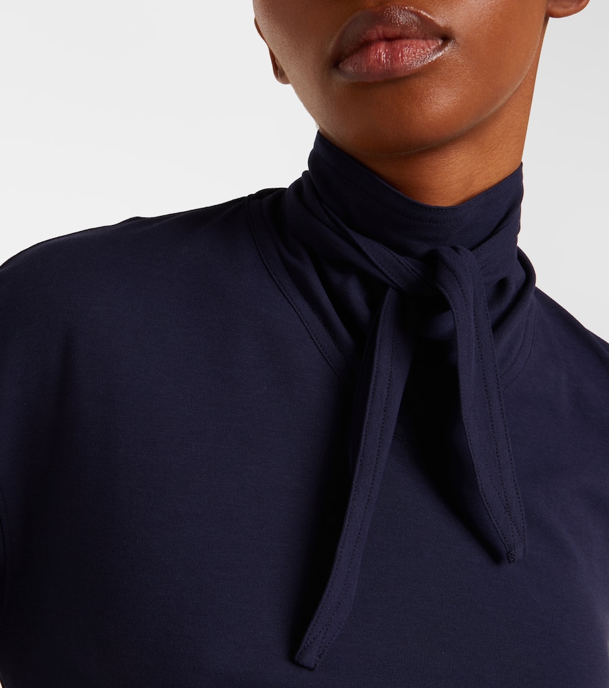 Lemaire Tie-detail Cotton Top In Blue