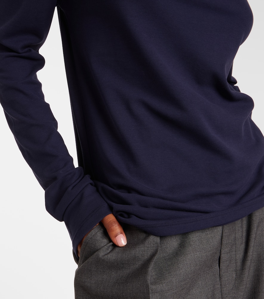 Lemaire Tie-detail Cotton Top In Blue