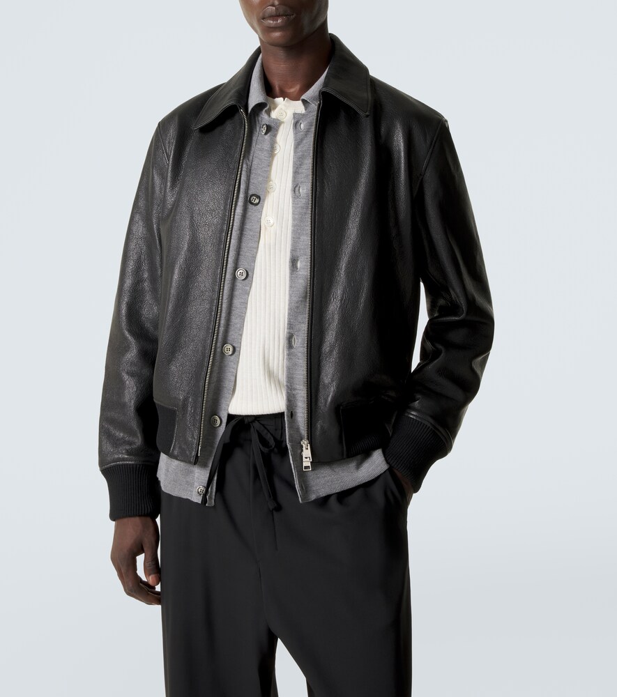  Ami Paris Ami Paris Leather Blouson Jacket 