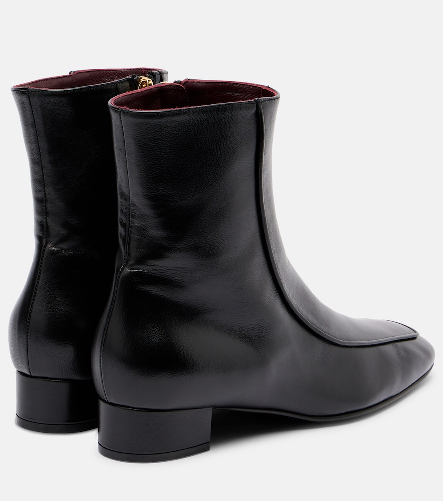 Herbert Levine Shadow Ban 30 Leather Ankle Boots In Black