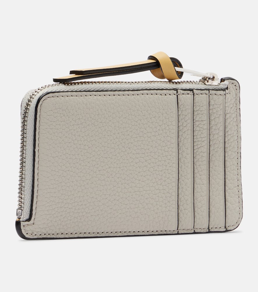 Loewe Leather Card Holder In Gray