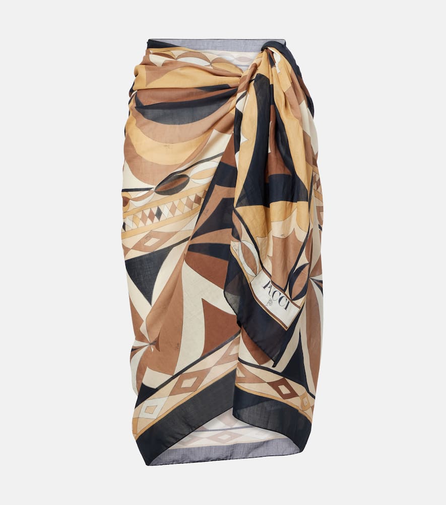 Pucci Labirinto Cotton Beach Cover-up In Multi