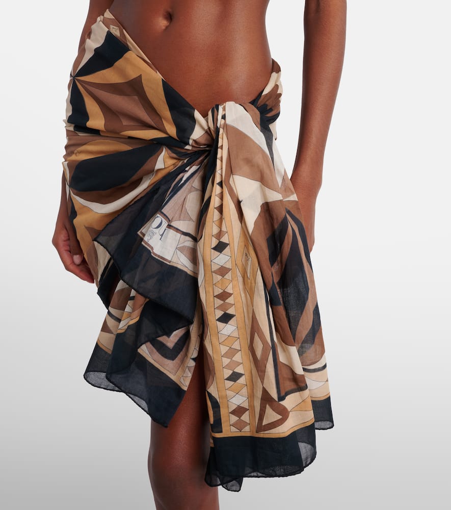 Pucci Labirinto Cotton Beach Cover-up In Multi