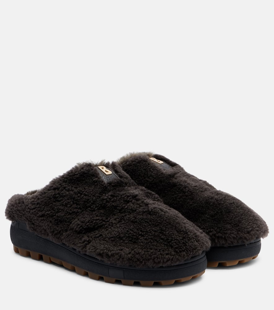 Bogner Chamonix Shearling Clogs In Black