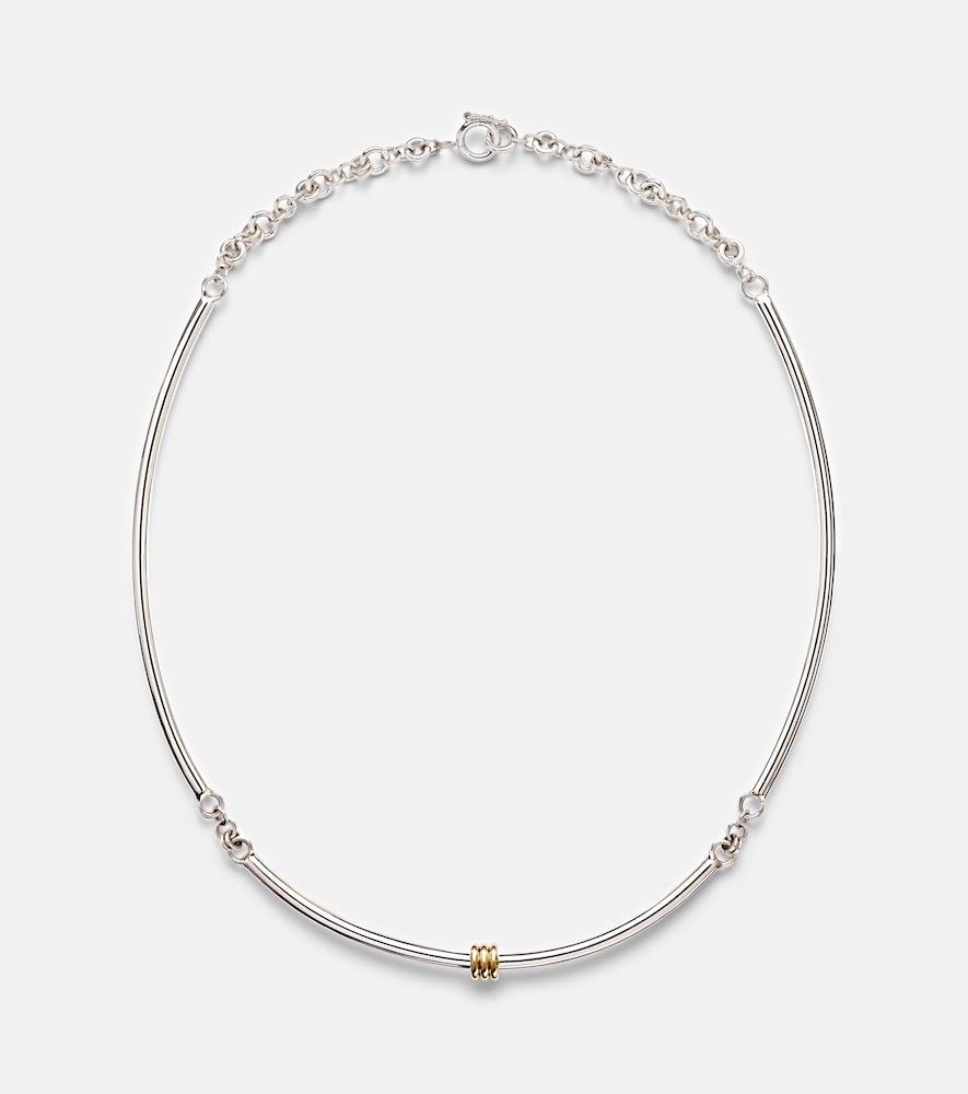 Spinelli Kilcollin Spinelli Kilcollin Helio Tria sterling silver and 18kt gold necklace　スピネリ キルコリン ヘリオ トリア スターリングシルバーと 18K ゴールドのネックレス
