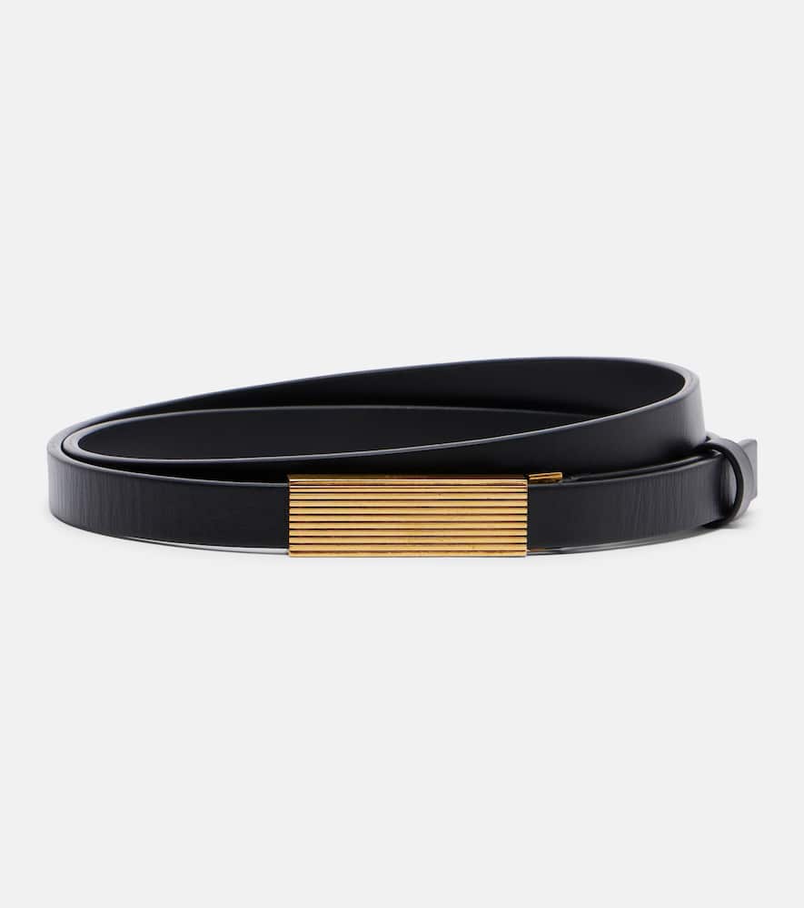 Khaite Empire Leather Belt In Black