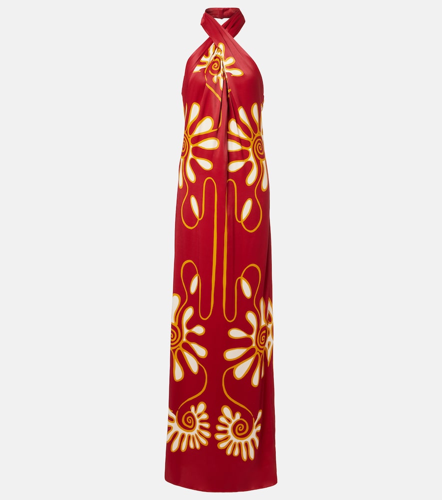 Cala de la Cruz Oliviera printed halterneck maxi dress
