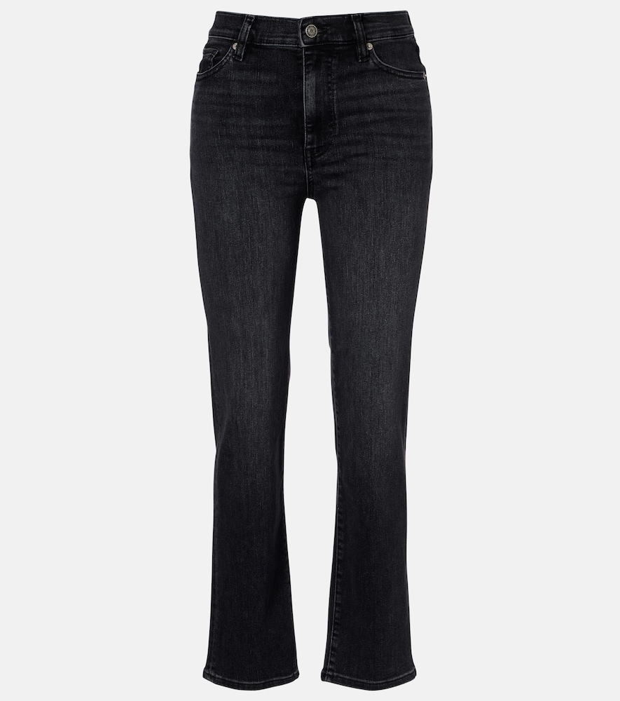 Frame Le Sleek cropped high-rise straight jeans