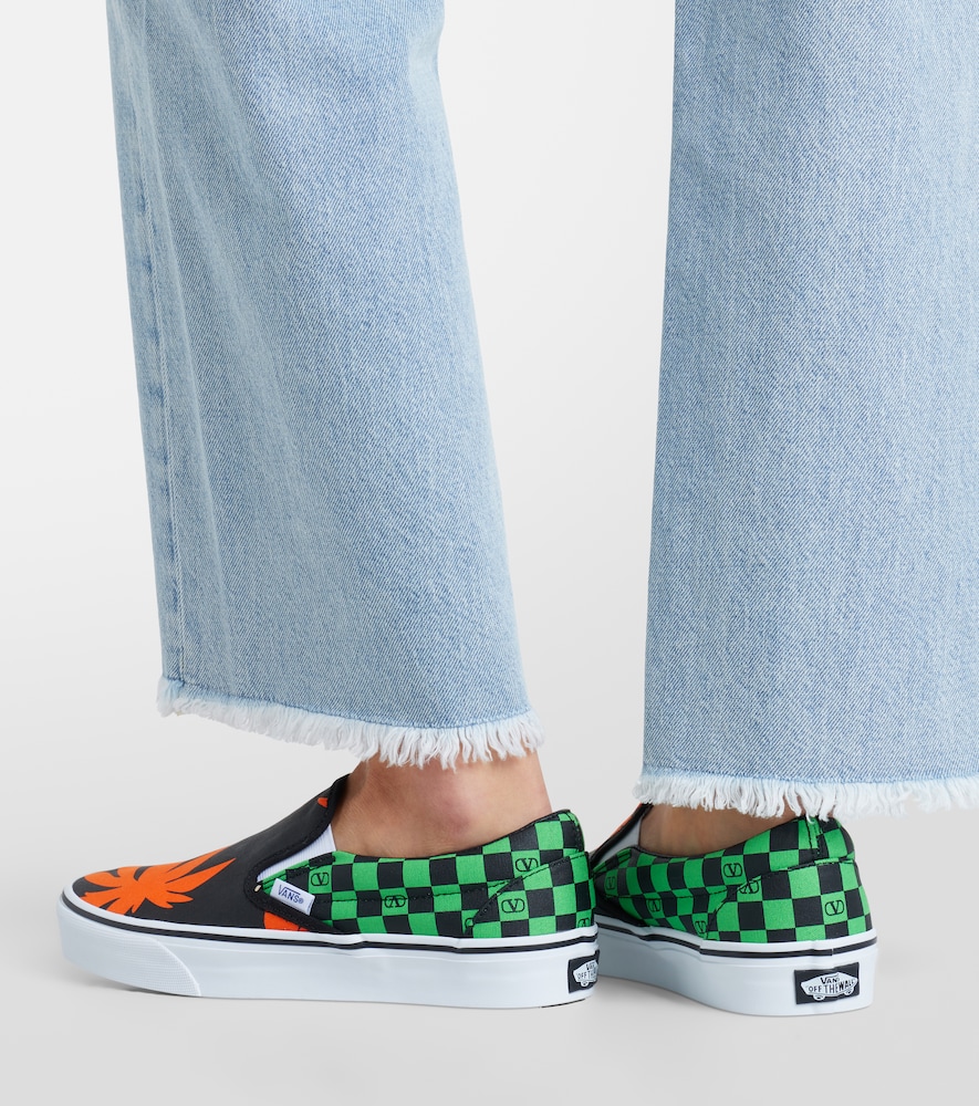 Valentino Garavani x Vans VLogo printed canvas slip-on sneakers