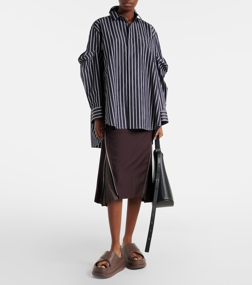  Sacai Sacai Oversize-hemd Aus Einem Baumwollgemisch 